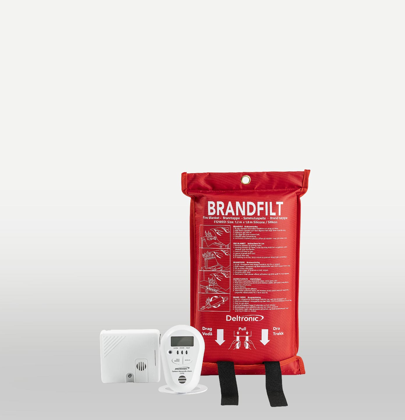 brandskyddspaket camping brandfilt kolmonoxidvarnare brandvarnare